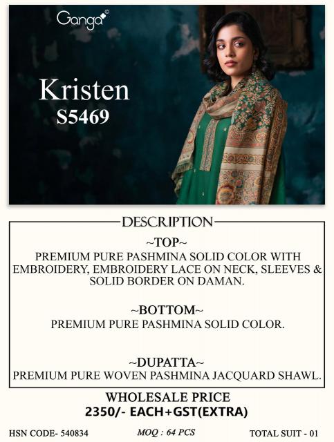 Ganga kristen 5469 dress material wholesale shops in hyderabad